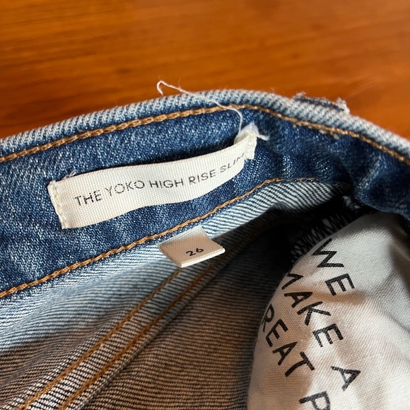 Denim Forum Yoko High Rise Slim Jean Aritzia size 26 - Picture 3 of 6